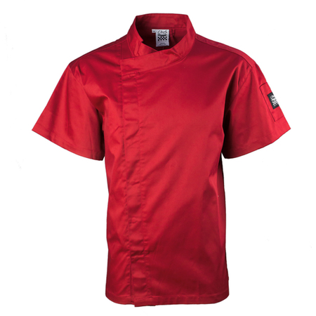 CHEF REVIVAL Chef 24/7 Snap Short Sleeve jacket - Tomato - XS J020TM-XS